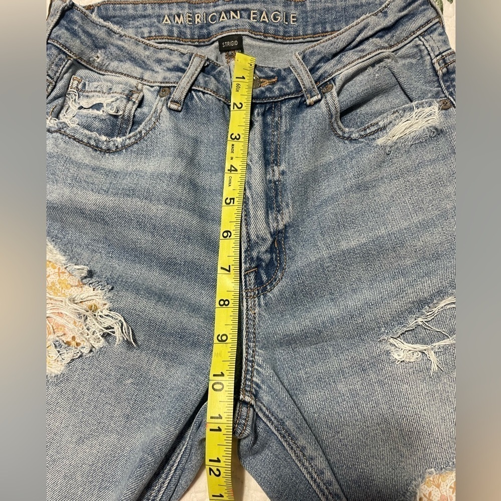 American Eagle Patchwork Distressed Pants - image 7